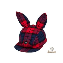 2MOD_19FWR012_TWOMOD,  check rabbit character hat_ handmade, Made in Korea, 3D hat